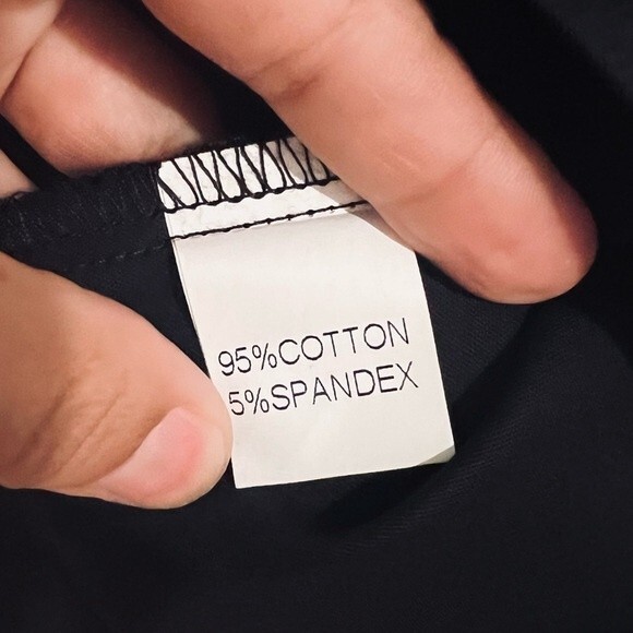 Vintage Pukavt Black Cap Sleeve Midi Dress with Pockets in Women's Size Medium - Picture 10 of 11